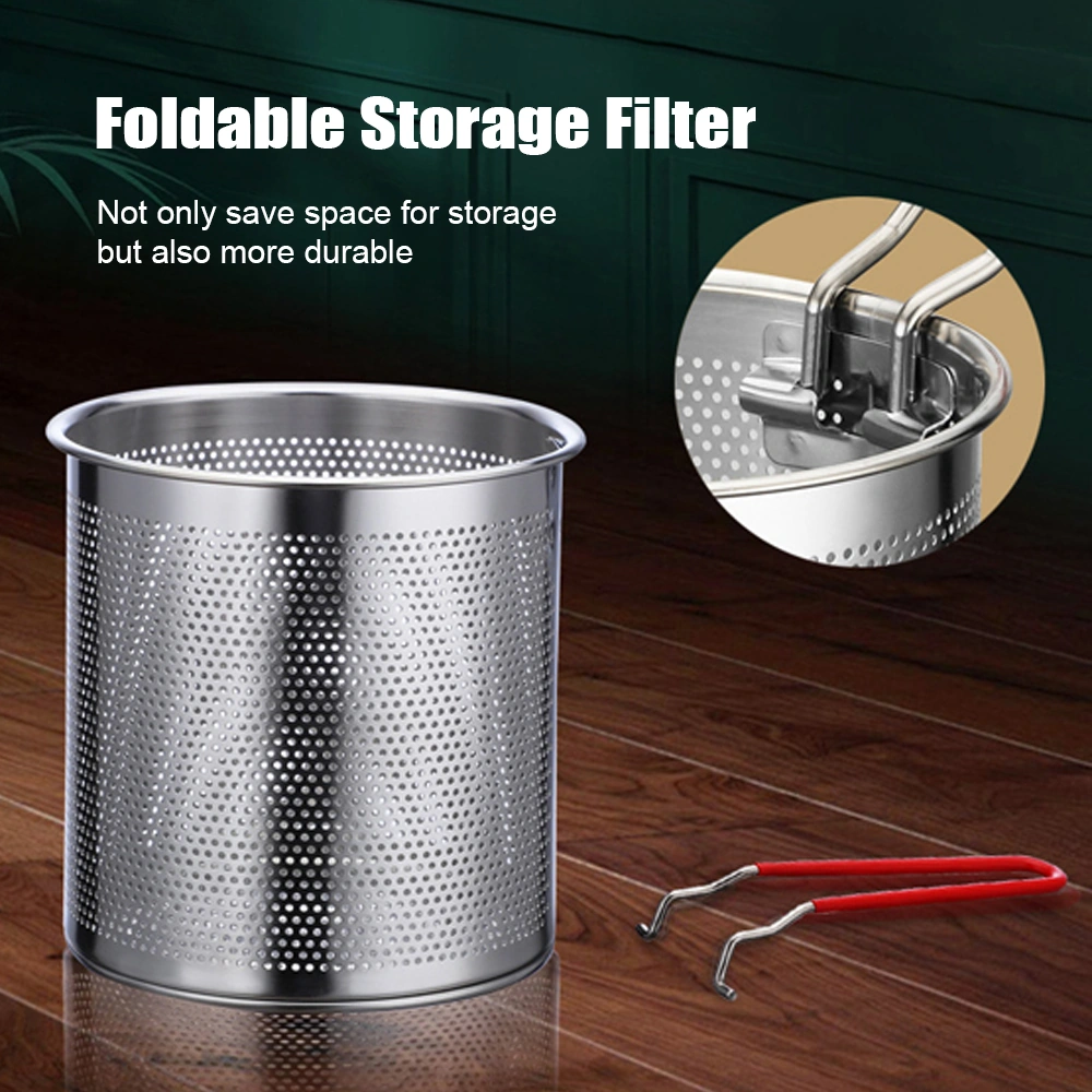 Youtek 304 Paslanmaz Çelik Evcil Küçük Kızartma Tenceri, Yağ Tasarruflu, Elekli, Anti-yanık Kollü, Tüm Ocak Türlerine Uygun, Tek-kişilik/mini Kızartma Tenceri