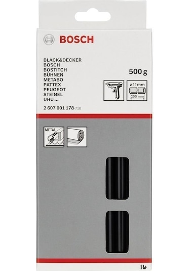 Bosch Tutkal Çubuğu Siyah 11x200 mm 500 gr - 2607001178