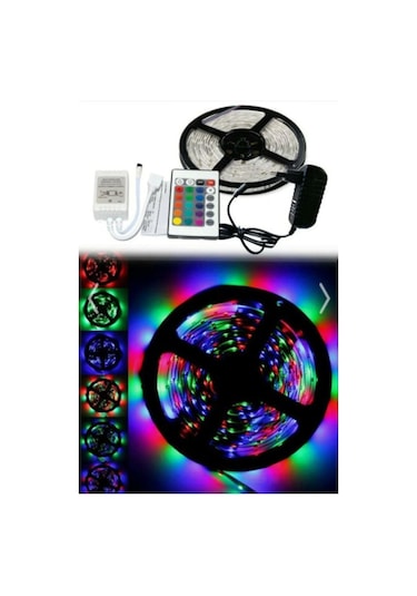 Ledon Led Kumandalı Şerit Led 5 Metre Mavi Kırmızı Yeşil Led