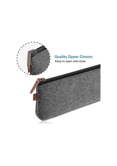 Kalem Çantası Kalem Kutusu, Keçe Öğrenci Kırtasiye Çantası Kalemler, Kalemler, Fosforlu Kalemler, Jel Kalem, İşaretleyiciler, Silgi Ve Diğer Okul Malzemeleri İçin Fermuarlı Çanta -2 Çok Renkli