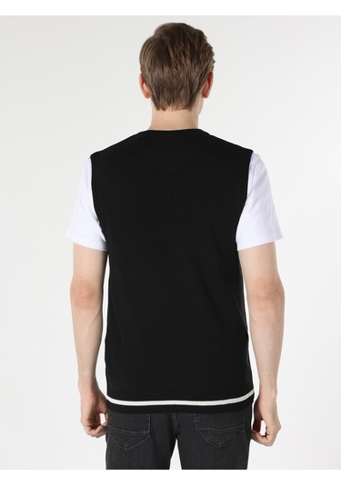 Colin's Slim Fit Siyah Erkek Triko Kazak CL1064522_Q1.V1_BLK