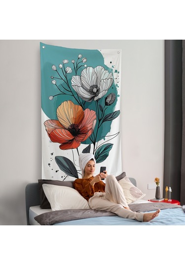 Haşhaş Çiçekleri Duvar Örtüsü-7647