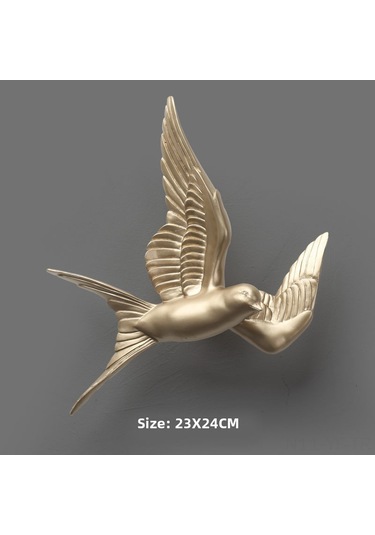 Yifomall Gümüş Renkli Kırmızı Martı 3d立体 Duvar Dekoru - Nordik Stili, Zengin Görünüm, Oturma Odası/şofüre Uygun, Kolay Kurulum Diğer