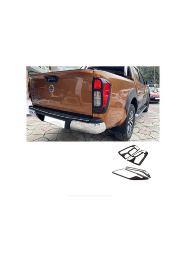 Nissan Navara 2015-2022 Far Stop Çerçeve Kaplama Siyah