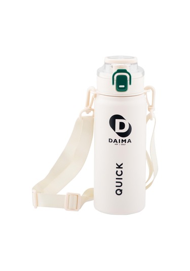 Daima Quick 650 Ml 12 Saat Sıcak, 12 Saat Soğuk Beyaz Termos Beyaz