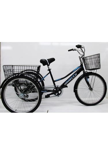 Dorello Cargo Bisikleti 3 Tekerlekli Bisiklet Siyah - Mavi