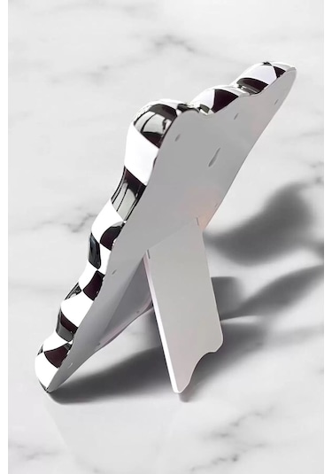 Caş Dekorasyon Siyah Ve Beyaz Renk Masa Aynası Siyah