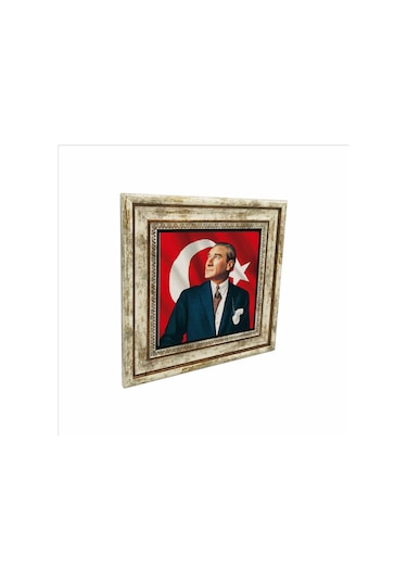 Mustafa Kemal Atatürk Baskılı Taş Tablo 25x25 751