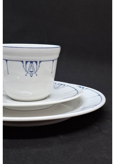 Gunther Lambert Koleksiyonu Vintage Çay Fincanı 3 Parça 180 Ml Mavi-beyaz