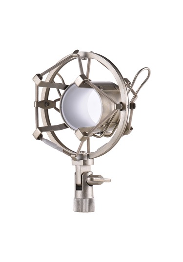 Reedark Metal Mikrofon Şok Montajı 43-46mm - Gümüş Tampon, Titreşim İzolasyonu, 3/8" & 5/8" Uyumlu, Stüdyo/görüntülü Konferans - Altın