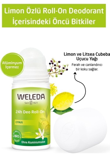 Weleda Citrus Limon Özlü Roll-On Deodorant 50 ML