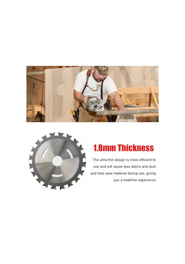 Singree 110mm Çap 20mm Delik 40 Diş Multifonksiyonel Ahşap Kesme Diski