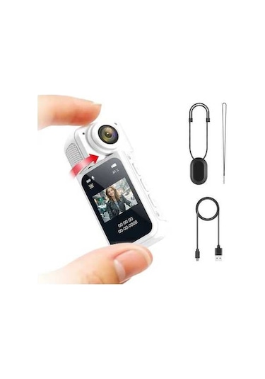 Createtech S70 2.7k Hd 180 Wifi Manyetik Tutuculu Outdoor Aksiyon Kamerası Beyaz Beyaz