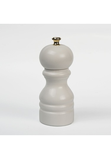 Beyaz Ahşap Tuz Ve Karabiber El Değirmeni Öğütücü Grinder 12 Cm Beyaz