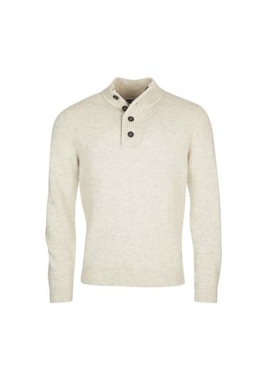 Barbour Patch Half Zip Kazak Be14 Pearl-be14 Pearl Bej