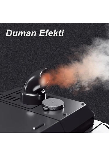 Oyuncak 1:12 Ölçek Büyük Boy Işıklı Sesli Şarjlı Duman Atan Kumandalı Kepçe Sarı Sarı