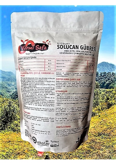 Vermisafa %100 Doğal Organik Katı Solucan Gübresi 1KG