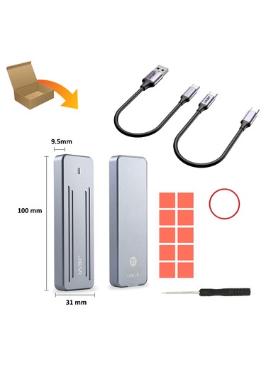 Jeyı İ9-gtr M.2 Ssd To Usb 3.2 Gen2 Ssd Muhafaza Kutusu