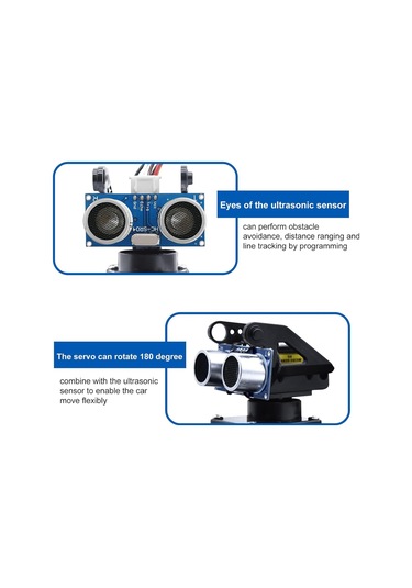 Keyestudio Keyestudıo Akıllı Araba Robotu, 4wd Programlanabilir Dıy Başlangıç Kiti Bilim Seti