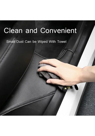 Tesla Model Y Arka Kapı İçin Dahili Eşik Şeridi Arka Koltuklar Tekme Önleyici Deri Koruyucu Ped Karbon Fiber Karbon Fiber