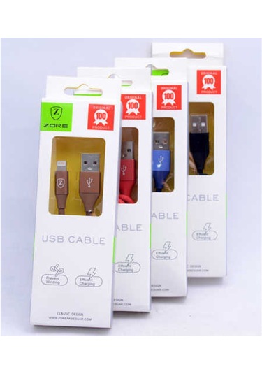 Metal Uçlu Lightning Usb Kablo