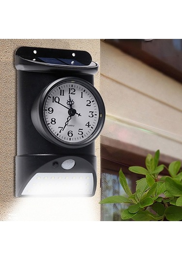 Ulzyvf Güneş Enerjili Duvara Monte Sensörlü Aydınlatma Ve Termometre-higrometre Kahverengi Kahverengi