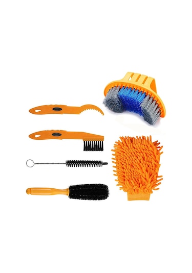 Bisiklet Temizleme Fırçası Aracı Bisiklet Temizleme Araç Seti Bisiklet Zincir Bakım Aracı Zincir Temizleyici Çok Renkli