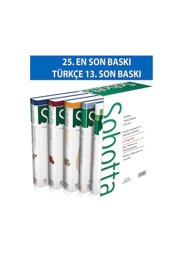 Sobotta İnsan Anatomisi Atlası Seti 4 Cilt 13. En Son Türkçe Bas