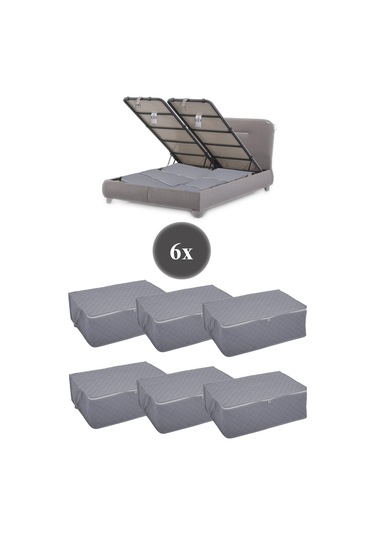 Adarya Home Çekyat Baza Tipi Hurç 6 Adet 22 x 40 x 60 Antrasit