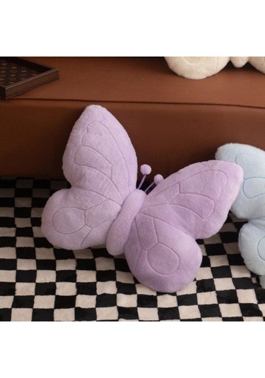 Suntek Kelebek Şeklinde Yastık Hediyesi Rahat Sevimli Yatak Mor