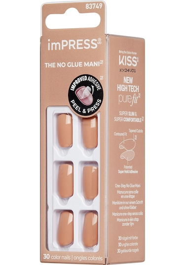 İmpress Color Kendinden Yapışkanlı Takma Tırnak Kısa Tarçın