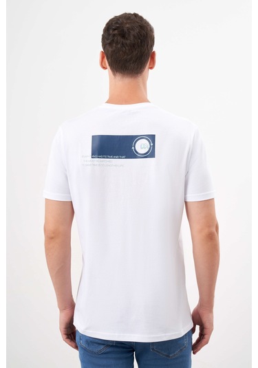 Erkek Beyaz Trend Süprem Baskılı Bisiklet Yaka Dynamic Fit T-shirt 24ys018031600 Beyaz