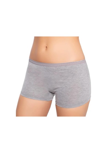 12 Adet Gümüş Bayan Likralı Şort Boxer 3016 Gri