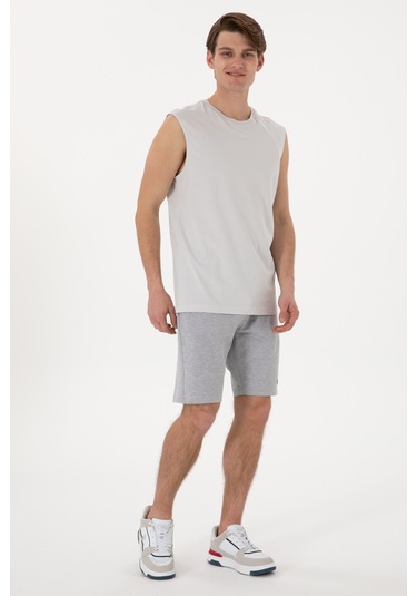 U.s. Polo Assn. Erkek Gri Melanj Şort Örme 50305933-vr086 GRI MELANJ