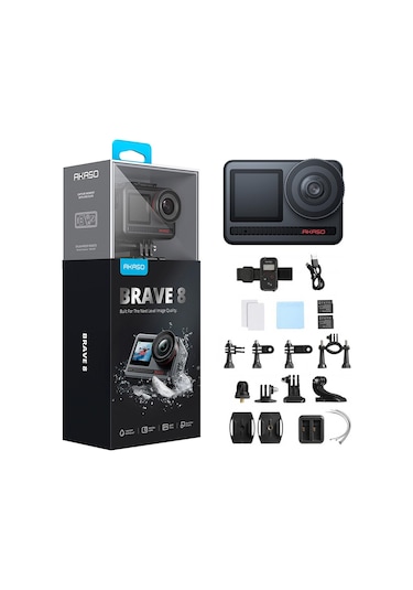 Akaso Brave 8 8k Aksiyon Kamera Ve Süper Aksesuar Seti