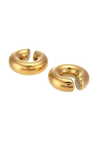 Chunky Earcuff Büyük Bombeli Earcuff Gold Renk Renkli