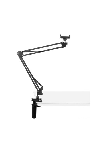 Xindoker Puluz Aluminium Alyuminyum Kollu Masaüstü Telefon Tutucu - 360 Dönebilen, Katlanabilir, 6.8 İnçye Kadar Telefonlar İçin, Canlı Yayın Ve Fotoğrafçılık İçin Pu650b