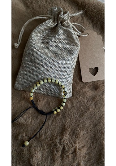 İlknur Doğal Taş Evi Baltık Kehribar Bileklik Çok Renkli