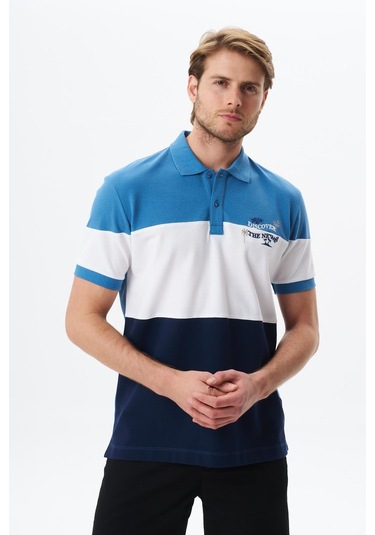 Arma Erkek Regular Fit % 100 Pamuk Pike Polo Yaka Tişört Y29374355302 Mavi