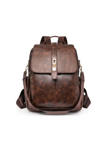 Yeni Stil Sırt Çantası Kore Tarzı Basit Şık Çanta İşe Gidip Gelme Her Şeye Uygun Büyük Kapasiteli Omuz Çantası Kahve Rengi Ana Resim Rengi Diğer