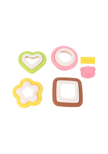 Geeroyoo Çocuklar İçin 10'lu Fırça Kalıp Seti - Çiçek, Kalp Ve Daire Şekilleriyle Evde Pratik Tost, Sandviç Ve Bisküvi Yapımı Aracı Diğer