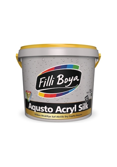 Filli Boya Aqusto Acryl Silk Saf Akrilik İpek Mat Dış Cephe Boyası 15 Lt 15 LT