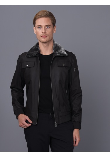 Basics&more Erkek Deri Ceket Es511 001