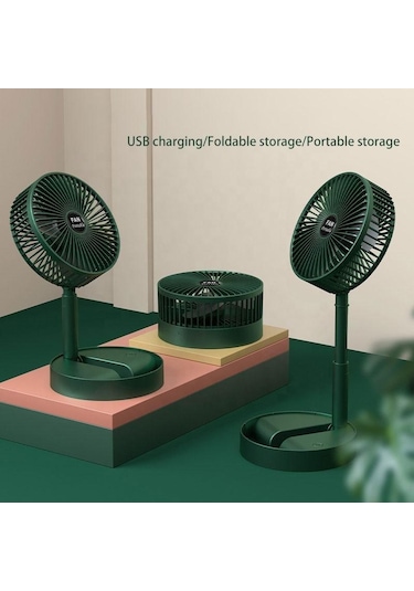 Torima F-06 Taşınabilir Şarjlı Fan 3 Kademeli Vantilatör Klima Soğutucu Fan Yeşil