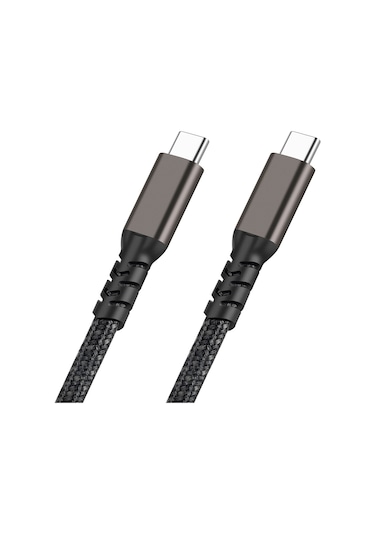 Effox Siyah 2.jenerasyon Type-c To Type-c Usb3.2 Pd Data Kablosu 100w 20gbps 4k 60hz 0.5 Metre