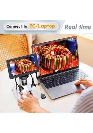 Dm9 7 ''hdmı Dijital Mikroskop 1200x Ips Ekranlı Lehimleme Mikroskobu