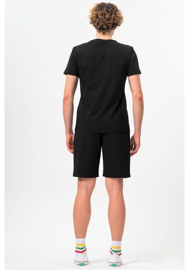 Benetton Bnt-m20478-23y Erkek T-shirt Siyah