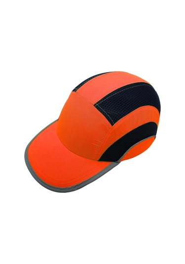 Darbe Emici Şapka Baret Kep Turuncu - Reflektörlü 7001