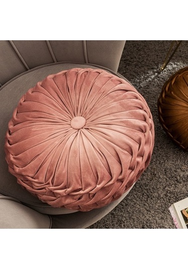 Novahub İskandinav Yuvarlak Kadife Minder - Haki Lacivert - 30x50cm Yurt İçi Um44333-1 Lacivert