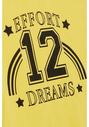 Breeze Kız Çocuk Taytlı Takım Rakam Baskılı 3-7 Yaş, Sarı-sarı Sarı